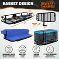 thumbnail image 5 of Mockins 48"x18"x6" 2-in-1 Tow Hitch Cargo Carrier Bench with 15 Cu.Ft. Cargo Bag, Cushion Set and Hitch Accessories, 5 of 10