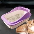 thumbnail image 6 of Bvdfgk Cat Litter Box High Sided Kitten Toilet Cat Sand Box Kitty Litter Pan Cat Toilet Violet, 6 of 9