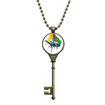 thumbnail image 1 of Painted Whale Swimng Sprinkles Key Necklace Pendant Tray Embellished Chain, 1 of 3