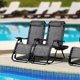 thumbnail image 5 of Set de 2 relajantes sillones reclinables para patio Nazhura Steel Mesh, 5 of 9