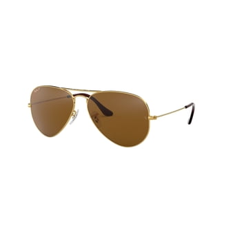 Ray-Ban, Unisex RB3025 Classic Aviator Sunglasses, 58mm, Gold