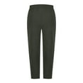 thumbnail image 4 of DHFJKG Corduroy Pants Women Baggy Comfy Joggers Elastic Waist Palazzo Harem Pants Side Button Up Solid Color Versatile Trousers, 4 of 7