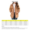 thumbnail image 5 of Women Jacket Turn Down Collar Single Breasted Buckle Casual Thicken Coat with Side Pocket Chocolate S, 5 of 6