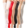 thumbnail image 1 of Chenchen Shiny Thigh High Stockings Oil Silicone Lace Top Sheer Tights Over Knee Stockings for Women, 1 of 1