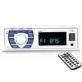 thumbnail image 2 of Pyle PLRMR23BTW Single DIN Bluetooth Marine MP3 Stereo Receiver, Spa bezel, Adapter Plate, 22" Radio Antenna, Wire, 4x 5.25" 20 Watt Max Polycone Audio Speakers (White, Bulk Packaging), 2 of 7