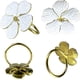 thumbnail image 2 of Juego de 6 servilleteros de flores doradas, servilleteros blancos de vacaciones para el titular de la fiesta de bodas, mesas de comedor, decoración y uso diario Namotu WMXL-401, 2 of 7