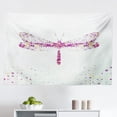 thumbnail image 1 of Dragonfly Tapestry, Uneven Big Repetitive Winged Bug 2 Pairs of Patched Wings Flying Orange Blobs, Fabric Wall Hanging Decor for Bedroom Living Room Dorm, 2 Sizes, Multicolor, by Ambesonne, 1 of 1