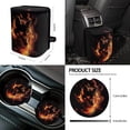 thumbnail image 4 of Yuyamidu Fire Wolf Car Seat Covers Full Set with Steering Wheel Cover Seat Belt Cover Trash Bag Rearview Mirror Cover Keyrings Lipstick Holder 13 Pack Fit for Most Vehicles, 4 of 5
