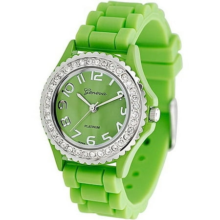 Geneva Platinum Ladies' Cz Accented Sili