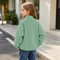 thumbnail image 6 of Mitankcoo Girls Mock Neck Ribbed Top Kids Loose Long Sleeve Pullover Sweatshirt for Fall Winter Casual Daily Outfits 4-15Y, 6 of 8