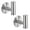 Silver, variant on Self Adhesive Towel Black Hook Brushed Nickel Stainless Steel Hook Holder(2Packs)
