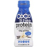 CoCo Libre Vanilla Protein Coconut Water, 11 fl oz (Pack of 12)