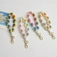 thumbnail image 5 of Llavero con muñequera Llavero tejido Exquisito llavero Pulsera Cordón Cordón para teléfono móvil Cadena de flores Tejido a mano Decoración de alta gama, 5 of 6