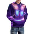 thumbnail image 5 of Glowing Butterfly in Space-2 3d Sweatshirts Hoodie Fashion Casual Personality Men's Women Street Hoodie Pullovers Long Sleeve Comfortable Top, 5 of 6