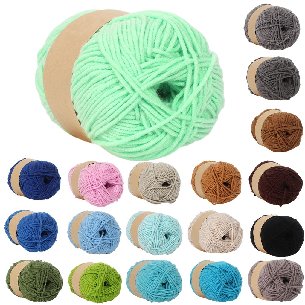 FleinngHoz 50g 5-Strand Knitting Yarns Milk Cotton Medium Thick  Hand-knitting Crochet Thread Baby Scarves Blanket Rug Beanie