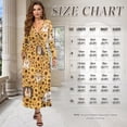 thumbnail image 6 of FKELYI Cartoon Dog Sunflower Print Long Sleeve Maxi Dress for Women V-Neck Soft Casual Dress Flowy A-Line Dresses with Side Pockets for Party Wedding, M, 6 of 6