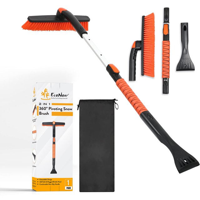Cepillo para nieve y raspador de hielo EcoNour 36 extensible 3 en 1