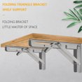 thumbnail image 1 of Soporte Triangular Plegable 2 uds., estante de mesa de banco, soporte de muebles de acero inoxidable (Silver12inchB), 1 of 5