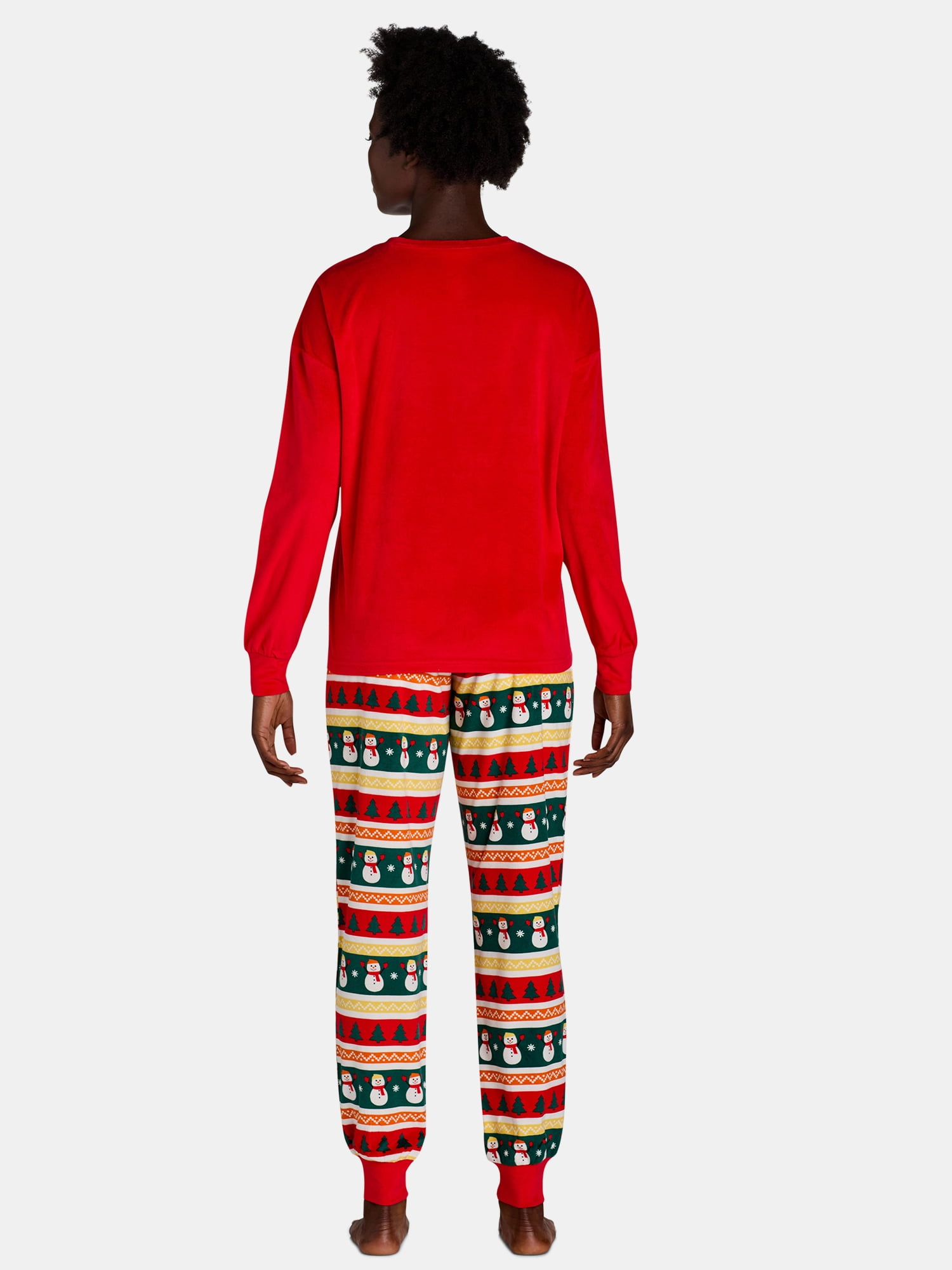 Jolly Jammies Women’s Velour Matching Family Pajamas Set, 2-Piece, Sizes S-3X