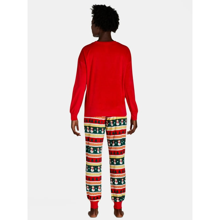 Jolly Jammies Women s Velour Matching Family Pajamas Set 2 Piece Sizes S 3X Walmart