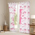 thumbnail image 3 of Homewish Initial Letter J Blackout Curtains Set of 2 (52x84 Each),Kawaii Bow Ribbon Window Curtains,Pink Heart Print Curtains and Drapes For Girl,Breathable Bedroom Decoration, 3 of 6