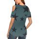 thumbnail image 4 of Camisas de Manga Corta para las Mujeres de Verano Sexy Frío Hombro Suéter Blusa Cuello en V Sólido, Ligero para Diario, 4 of 9