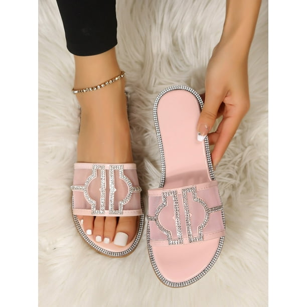Pink flat mules deals