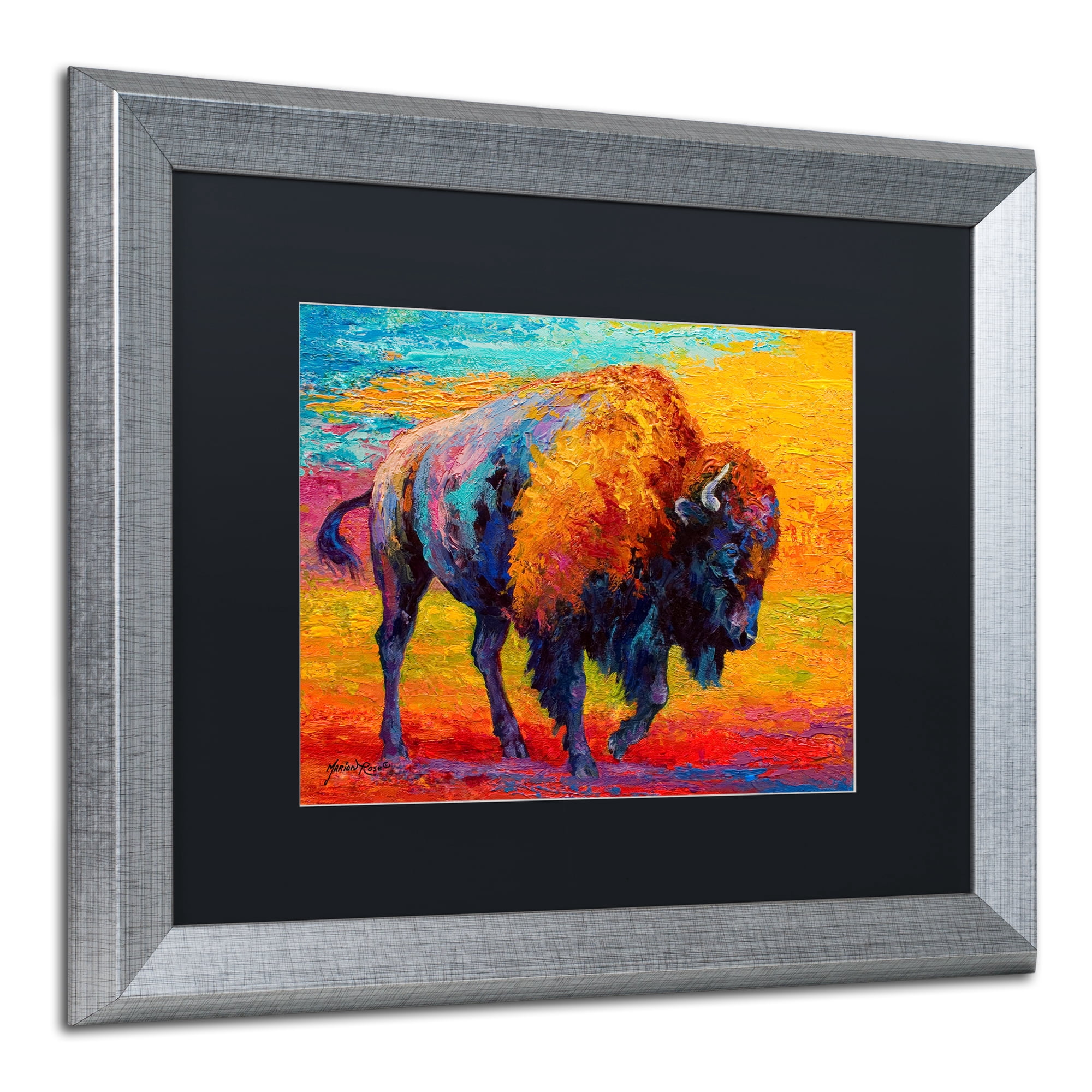Marion Rose 'Spirit of the Prairie' Black Matted Framed Art