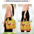 thumbnail image 4 of FORMRS Womens Corduroy Tote Bag Crossbody Shoulder Handbag with Pocket, Orange Cocktails, 4 of 7