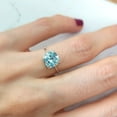 thumbnail image 4 of Natural Aquamarine Gemstone Ring 925 Sterling Silver Lover's Gift Ring Wedding Gift For Him, 4 of 5