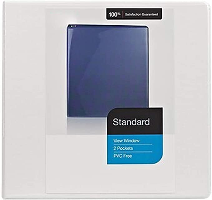 MyOfficeInnovations Standard 4-Inch D 3-Ring View Binder White (26358) 976178