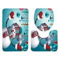 thumbnail image 1 of 3PCS Bath Rug Set Fashionable Christmas Print Washable Toilet Rug Toilet Lid Cover for Bathroom, 1 of 4