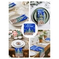 thumbnail image 3 of Gingerbread Christmas Cloth Napkins Set of 4 Reusable Dinner Napkins, Xmas Tree Snowflake Blue Cocktail Napkin Washable Table Napkins for Wedding/Holiday Party/Baby Shower 20"x20", 3 of 7
