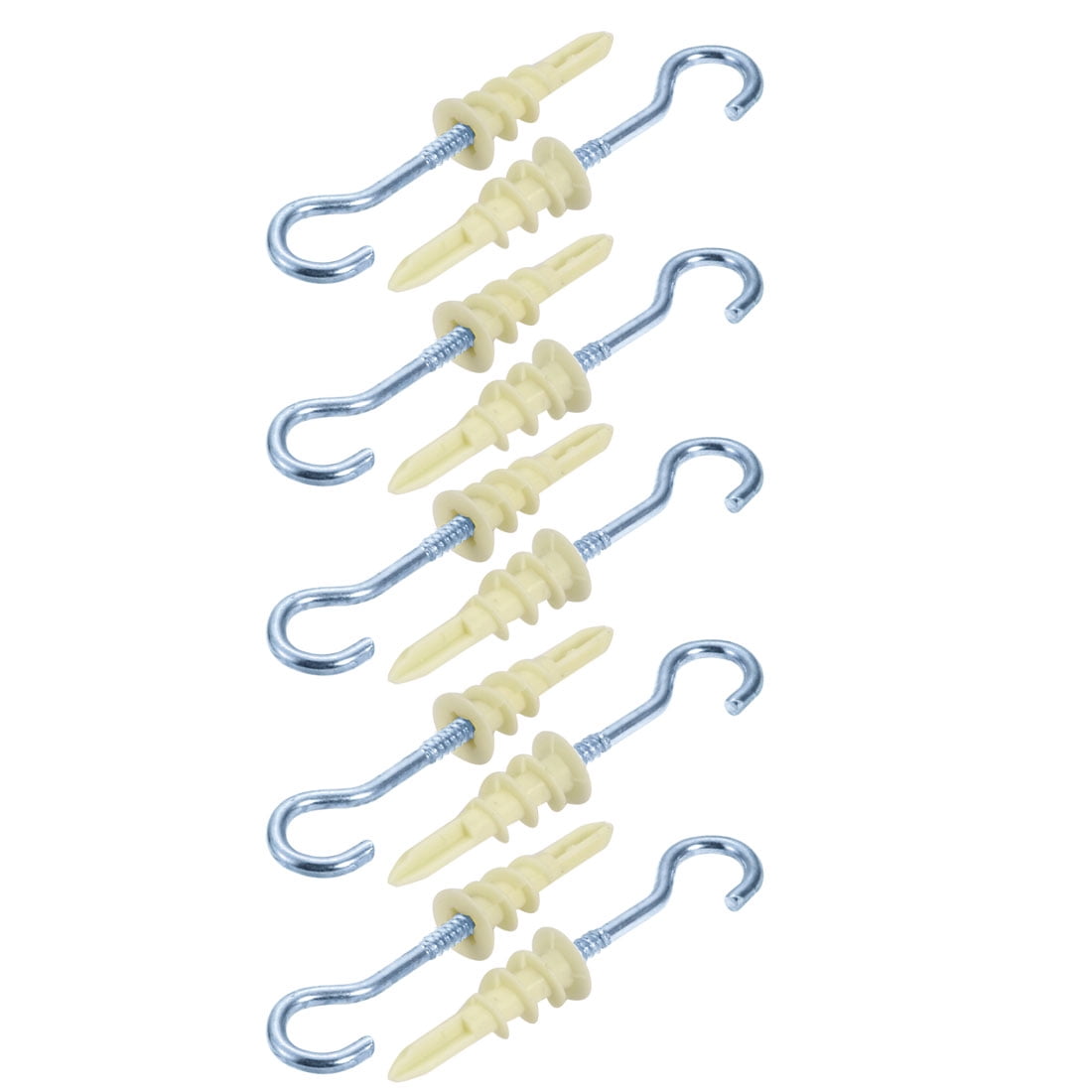 20 Chevilles Auto-foreuses Uxcell 6x30mm Avec Crochets à Vis - Placoplâtre
