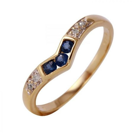 Foreli 0.19CTW Sapphire And Diamond 14K Yellow Gold Ring MSRP$1760.00