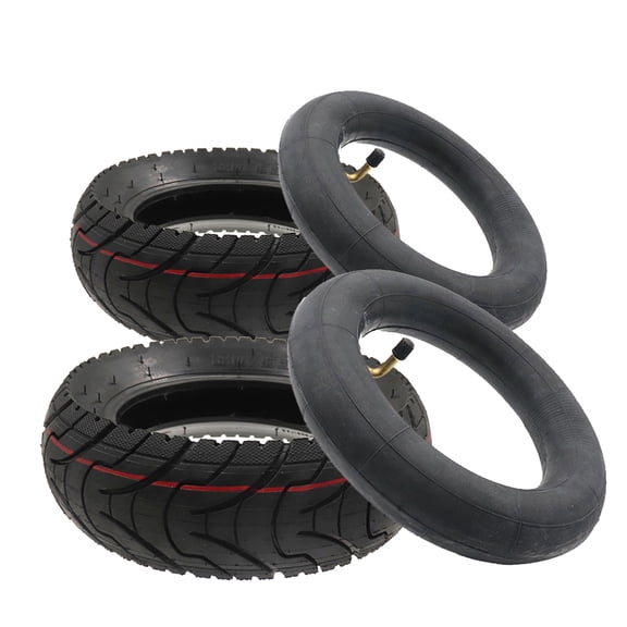 80/65-6 Scooter Tire and Inner Tube Set, 10 Inch Heavy Duty Pneumatic Replacement Tire for Electric Scooter, Go Kart, Mini Motorcycle, 2 Pack