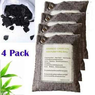 Bamboo Charcoal Air Purifying Bag, Activated Charcoal Bags Odor Absorber, Moisture Absorber, Natural Car Air Freshener, Shoe Deodorizer, Odor Eliminators for Home, Pet, Car