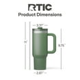 thumbnail image 3 of RTIC 30 oz Ceramic Lined Road Trip Tumbler, Leak-Resistant Straw Lid, Sage, 3 of 7