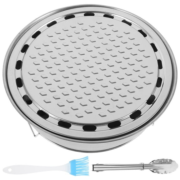 Worgeous 1 Set Camping Grill Portable Barbecue Grill BBQ Stainless Steel Grill with Mesh