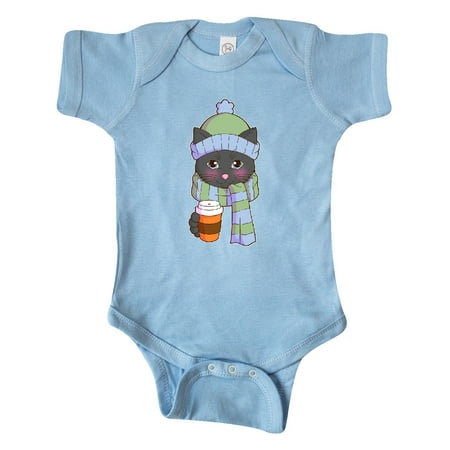 

Inktastic Cute Black Cat in Scarf and Hat Gift Baby Boy or Baby Girl Bodysuit