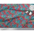thumbnail image 2 of Soimoi Tissu Poly Georgette Feuilles & Primevère Imprimé Floral 1 Yard 52 Pouces de Large, 2 of 3