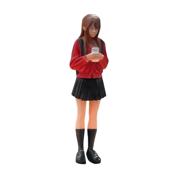 Modelo a Escala 1:64 de Una Niña con Falda Corta, Figura en Miniatura, Paisaje de Diorama, Modelo de Resina para Maquetas de Trenes en Miniatura.