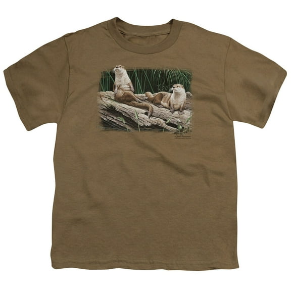 Wildlife - River Otters - Youth Short Sleeve Shirt - Small