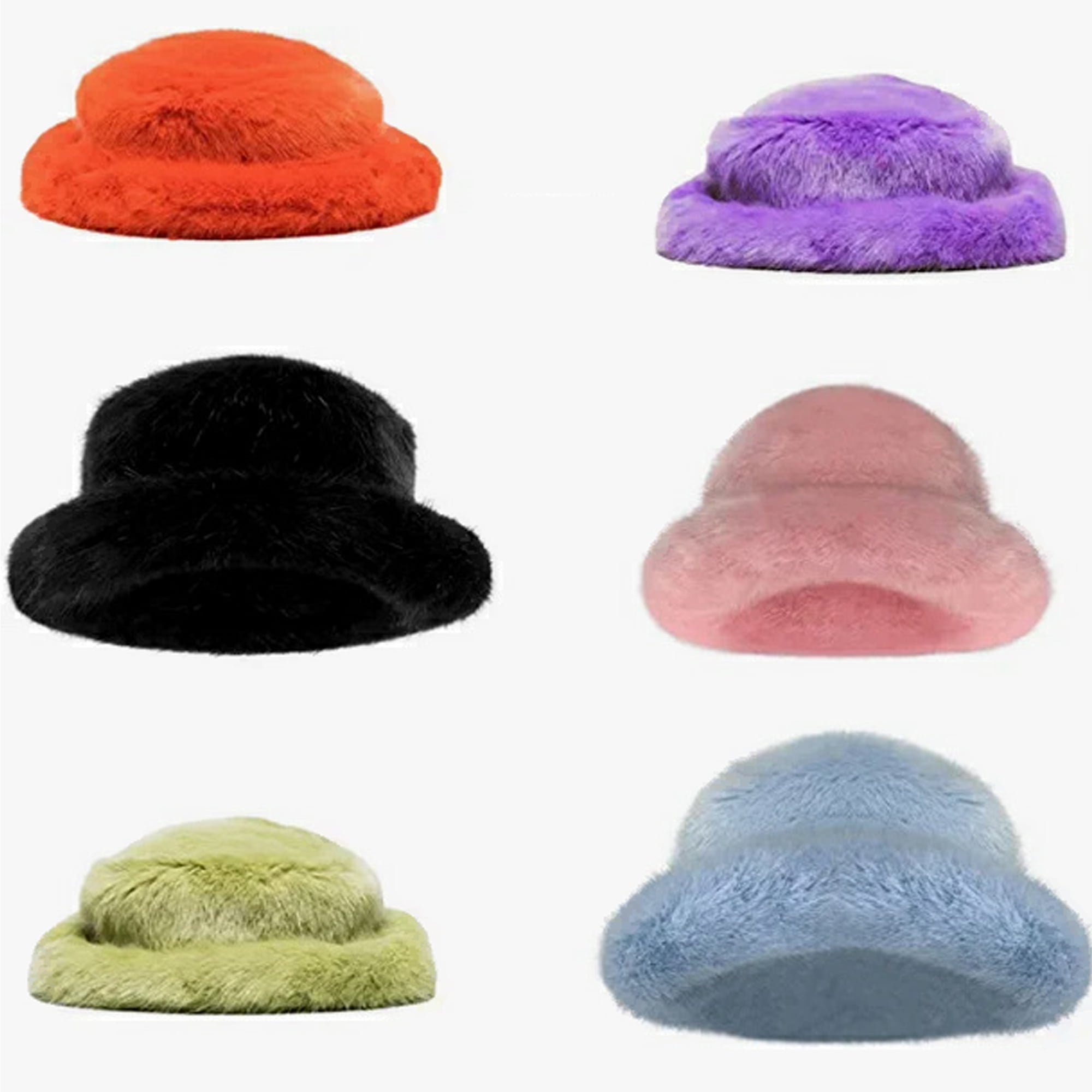 H3369 BR Winter Fashion Fur Bucket Hat - Savvy New York