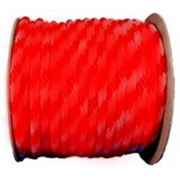 Wellington Cordage P7240S0200RFR 0,63 Po x 200 Pi Corde de Polypropylène Tressée Solide Rouge