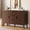 Walnut, variant on Sideboard Buffet Cabinet with Storage, Modern Fluted Accent Credenza with Doors & Adjustable Shelves, Wood Coffee Bar Console Table for Living Room, Dining Room, Kitchen or Entryway 31.5"Walnut