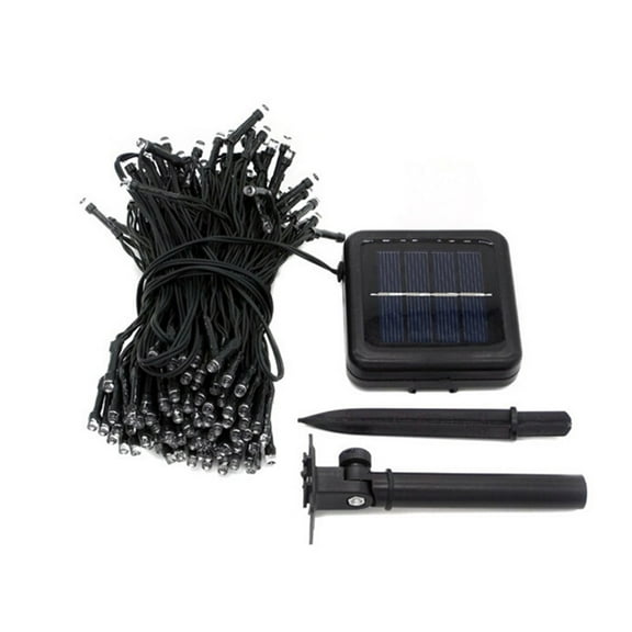 Hytrove 1Pack Led Solar String Lights Black For Christmas Home Wedding Party Birthday Decoration 21.26*0.79*0.08Inch