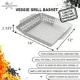 Little Griddle GT135 Grill Basket, High sidewalls with builtin