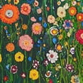 thumbnail image 4 of Yayeee Shower Curtain with Hooks 72"x72" Waterproof Fabric Bathroom Hanging Decor, Green Floral Garden, 4 of 5