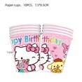 thumbnail image 5 of Figura de Anime desechable de gatito para fiesta, Sanrio, feliz cumpleaños, vajilla de Hello Kitty, plato, servilletas, juguete para niña, Baby Shower, regalo para niños, 5 of 5